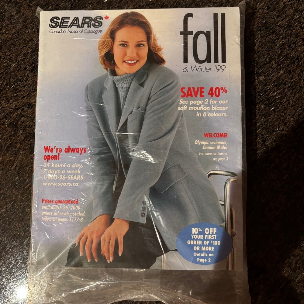Sealed 1999 Sears Fall & Winter Catalogue, Unopened
